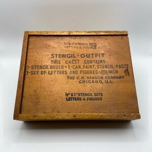 VINTAGE WWII Era Stencil Kit U.S. Outfit C.H. Hanson Co
